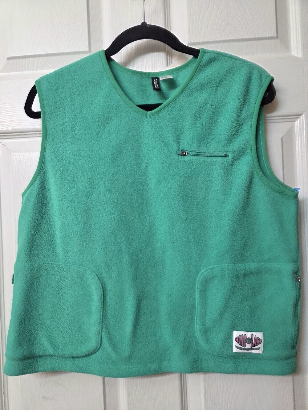 H&M Divided v-neck fleece sweater vest Green Small.